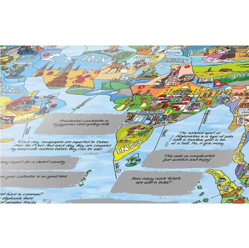 Scratch Map Skrabekort WTFact Map Verdenskort