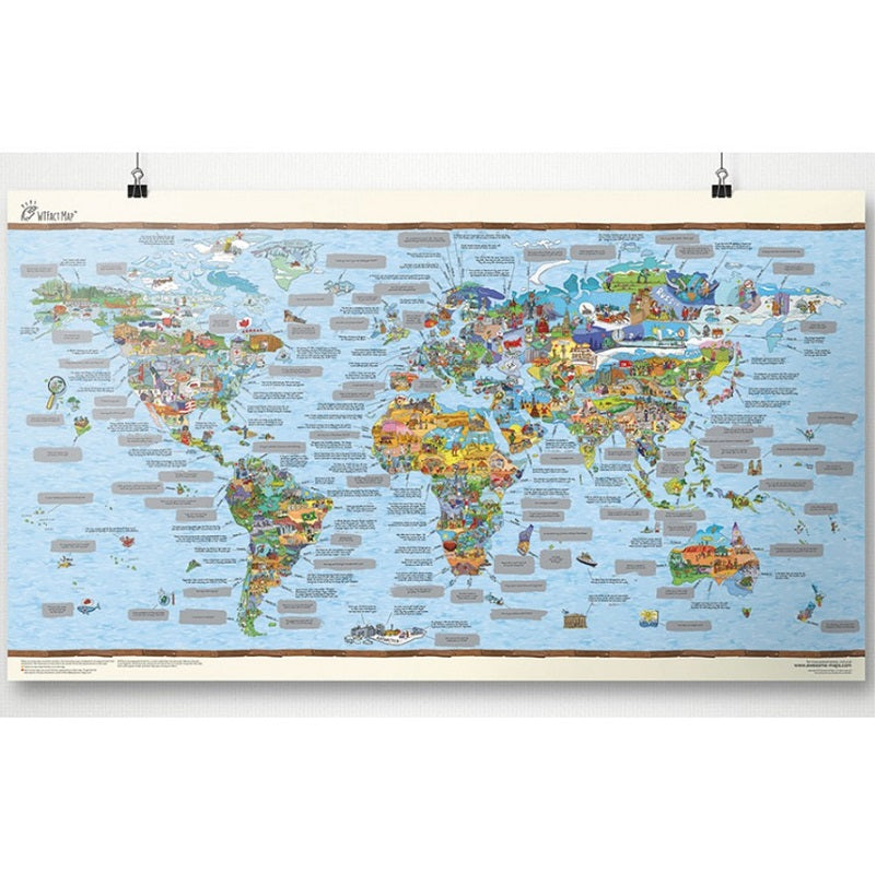 Scratch Map Skrabekort WTFact Map Verdenskort