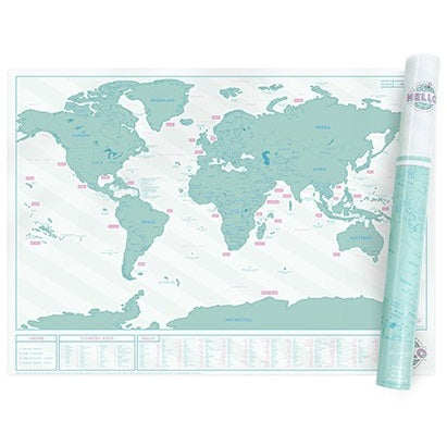 Scratch Map Skrabekort Hello Verdenskort