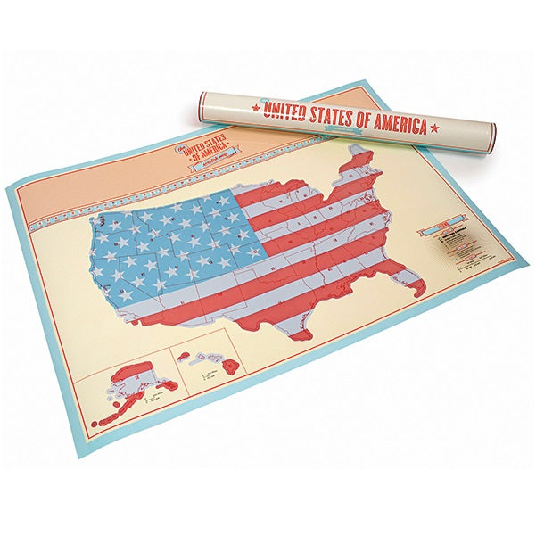 Scratch Map Skrabekort USA Kort over Amerika