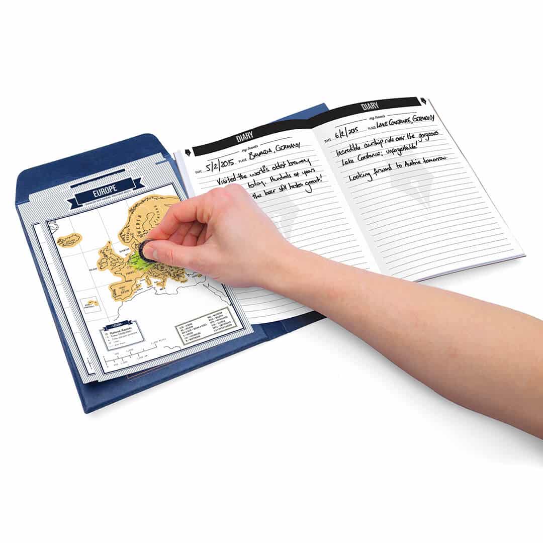 Scratch Map Skrabekort Travelogue Rejsejournal