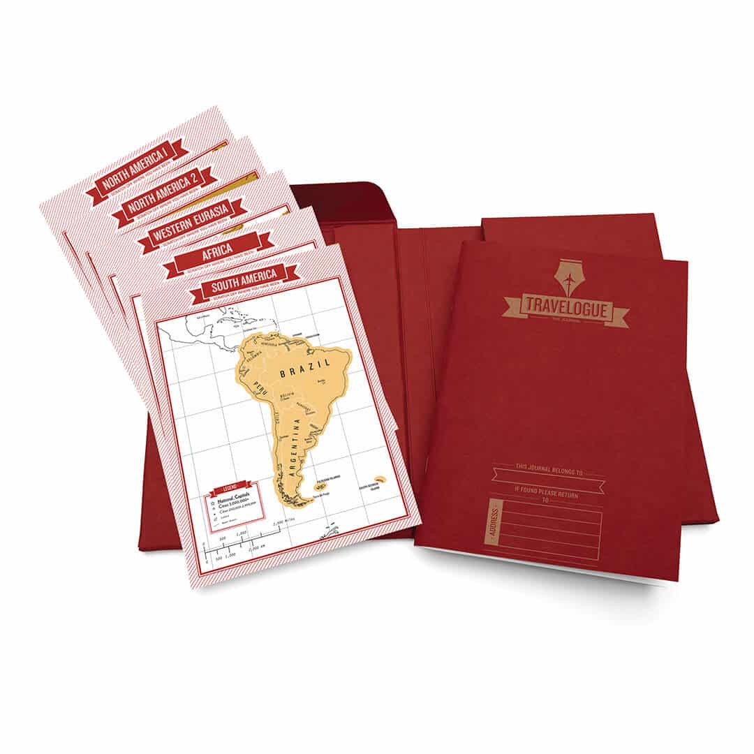 Scratch Map Skrabekort Travelogue Rejsejournal