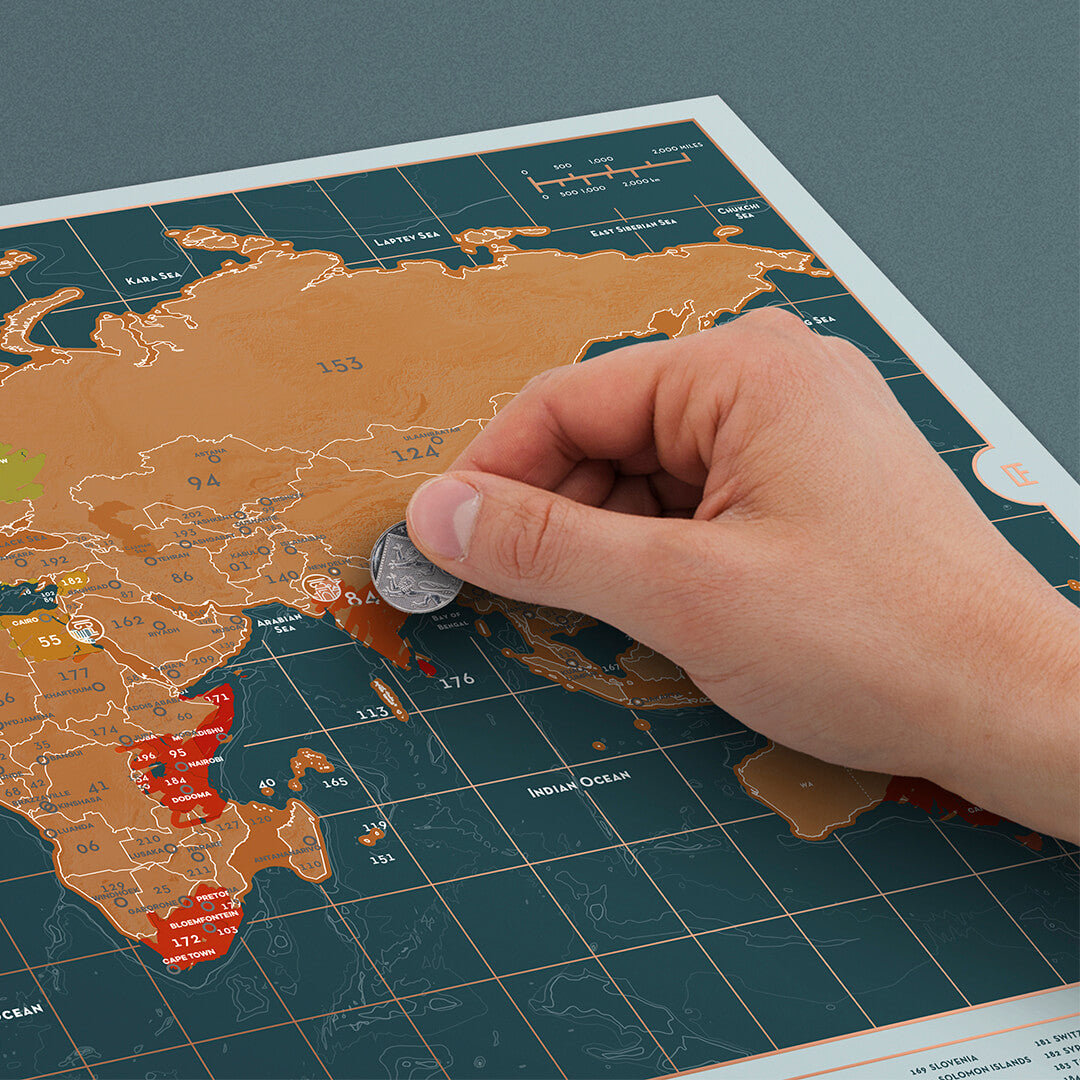 Scratch Map Skrabekort Backpacker Travel Verdenskort til rejse