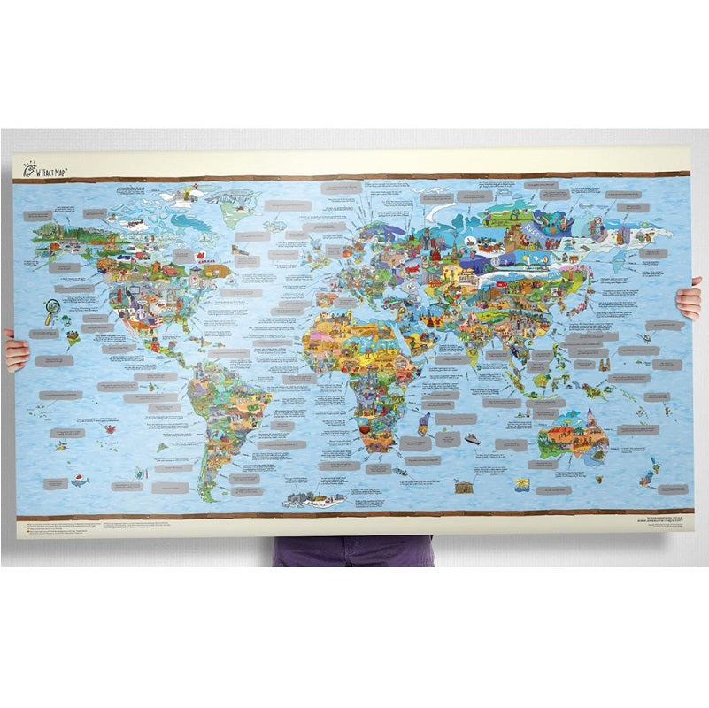 Scratch Map Skrabekort WTFact Map Verdenskort