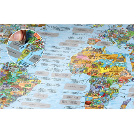 Scratch Map Skrabekort WTFact Map Verdenskort