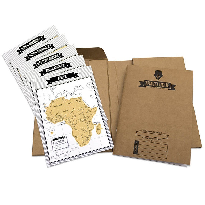Scratch Map Skrabekort Travelogue Rejsejournal