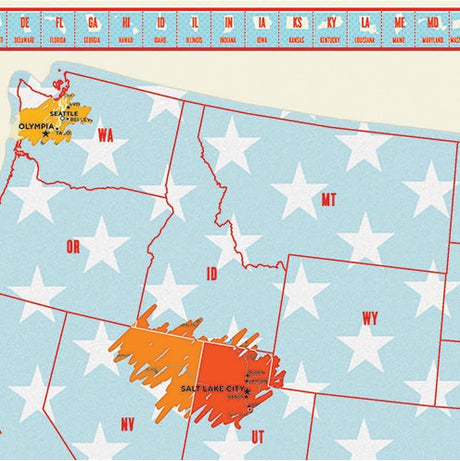 Scratch Map Skrabekort USA Kort over Amerika