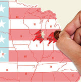 Scratch Map Skrabekort USA Kort over Amerika