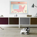 Scratch Map Skrabekort USA Kort over Amerika
