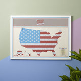 Scratch Map Skrabekort USA Kort over Amerika
