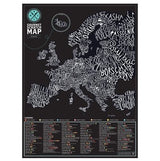 Scratch Map Skrabekort Gourmet Europakort med nationalretter