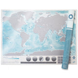 Scratch Map Skrabekort Oceans Verdenskort