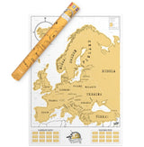 Scratch Map Skrabekort Europe Europakort