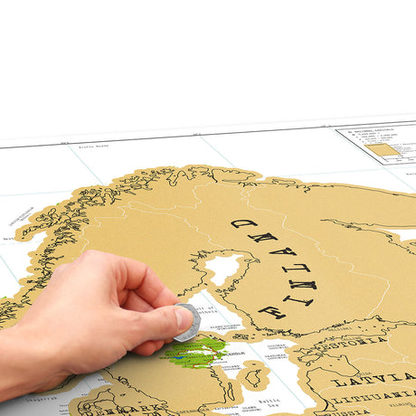Scratch Map Skrabekort Europe Europakort