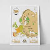 Scratch Map Skrabekort Europe Europakort