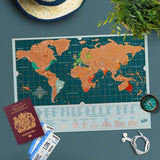 Scratch Map Skrabekort Backpacker Travel Verdenskort til rejse