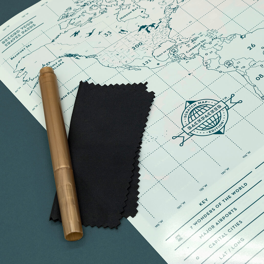 Scratch Map Skrabekort Backpacker Travel Verdenskort til rejse