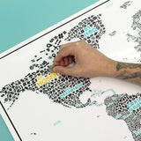 Scratch Map Of The F*#?ing World Skrabekort Verdenskort