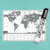 Scratch Map Of The F*#?ing World Skrabekort Verdenskort