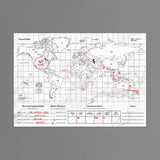Scratch Map Skrabekort Rose Gold Travel Verdenskort til rejse