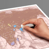 Scratch Map Skrabekort Rose Gold Travel Verdenskort til rejse